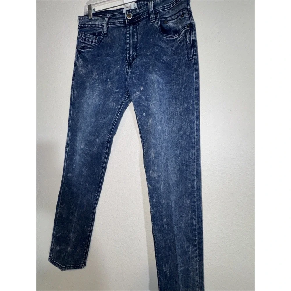 Paper Denim & Cloth Mens Jeans Size 34X30 Stretch Jeans Bleached 90's